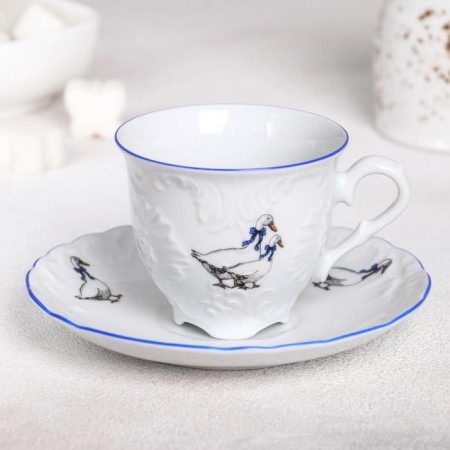 Coffee couple "Rococo. Geese ": a cup 100 ml, a saucer d = 12.5 cm