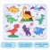 Soft puzzle for kids in the dinosaurs, 8 details, crush me