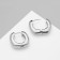 Earrings Metal "Chord" voluminous, silver color