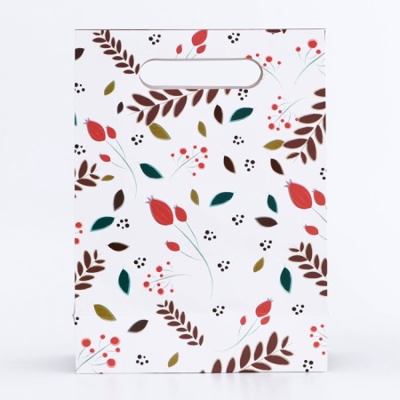 Gift box-package, packaging with a cut handle, "Spring composition", 19 x 9 x 27 cm-1