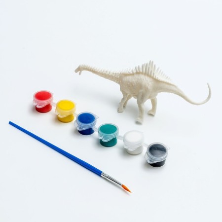 Set for creativity "Color Spinosaurus", paint 6 colors of 2 ml, brush