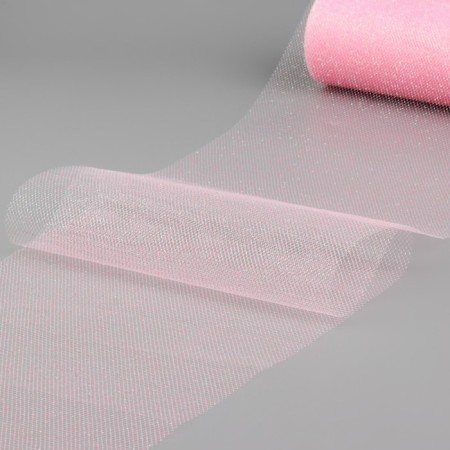 Fatin with glitter, 15 cm, 11 ± 1 g/sq.m, 9 ± 0.5 m, pink color No. 10-1
