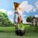 Garden figure "Dwarf with a bottle of a pillar" 70x46cm