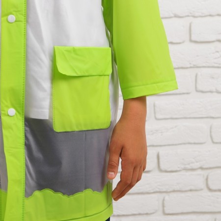Children's raincoat "Walking in the rain", Green, l-3