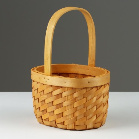 Wicker basket, 18 x 15 x 12/25 cm, sequoia
