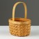 Wicker basket, 18 x 15 x 12/25 cm, sequoia
