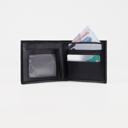 Male purse without fastening, black color-3
