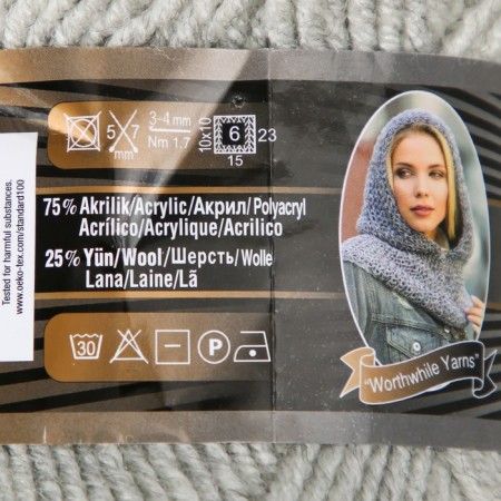 Yarn "Superlana Midi" 25% wool, 75% acrylic 170m/100g (208 St. Series Melange)-3
