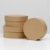 Set of round boxes 3 in 1 "plain craft", 23 x 23 x 10 - 18 x 18 x 8 cm