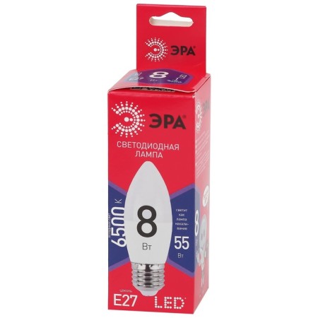 LED LED era Red Line "candle", 8 W, E27, 640 lm, 6500k, glow cold white-2