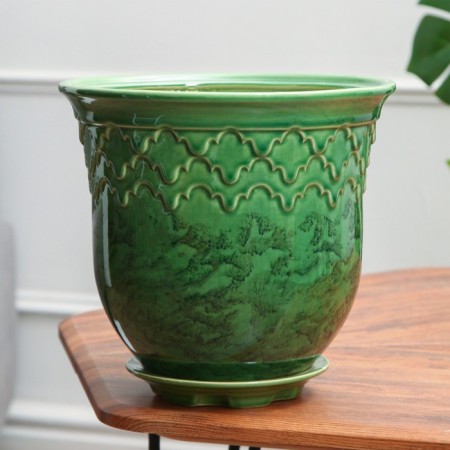 Pot Flower Uta No. 2, Green 5.5 l