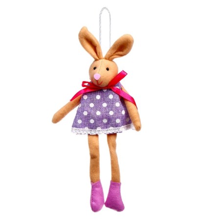 Soft toy "Bunny in a dress", on a suspension, color mix-2