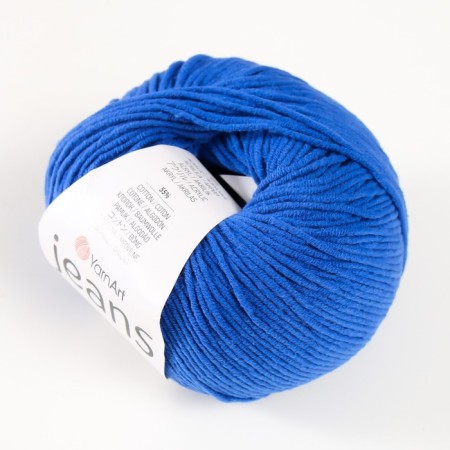 Yarn "Jeans" 55% cotton, 45% acrylic 160m/50g (47 cornflower)-2