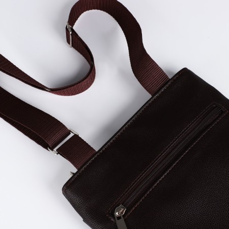 Men's bag over the shoulder, Textura, artificial leather, brown color-5