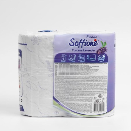 Soffione Premium Toscana Lavender, 3 layers, 4 rolls-4