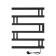 Electric towel Indigo Muza, 600x500 mm, timer, hidden installation, black
