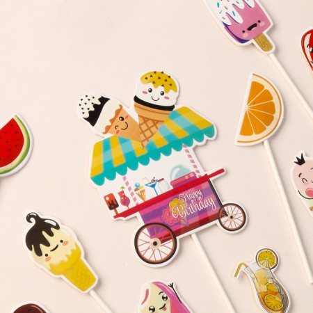 Set for decoration "Sweet Party", set of 10 pcs.