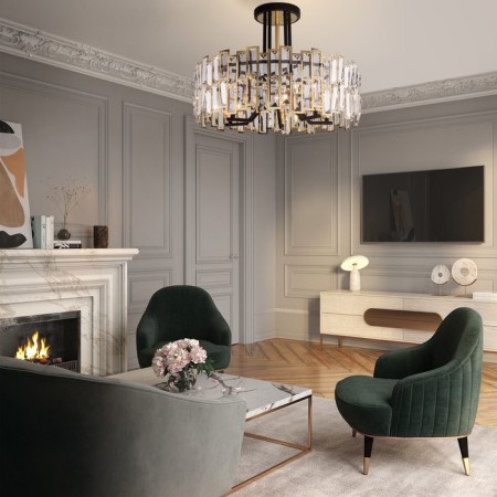 Smart ceiling lamp Zolletta, 60W, E14, 53.5x53.5x39.5 cm-5