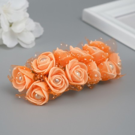 Decorative rose with pearls for creativity, col. peach-1
