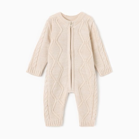 Knitted Knitted Children's Minaku, beige color, height 74-80 cm