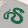 Adhesive -based decor "snake" foam glitter 8x9 cm green