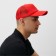 Baseball cap with minaku grid, red color, size 56-58