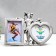 Photo frame plastic in 2 photos 10x15, 13x13 cm "buffoon" Dark silver 22.5x31x2 cm