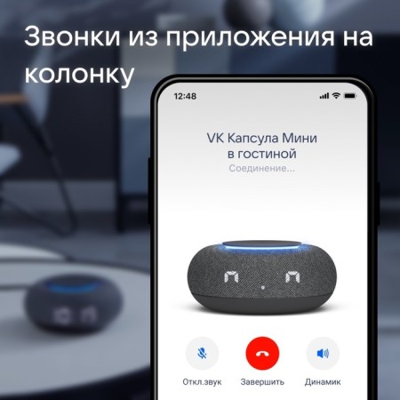 Smart column VK capsule mini (MRC02BK), voice assistant Maroussia, 5W, Wi-Fi, BT4.2, black-7
