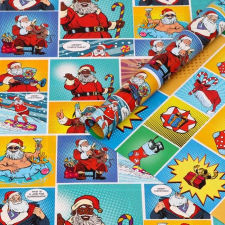Glossy packaging "Pop-Art New Year", bilateral, 70 x 100 cm