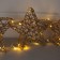 LED figure "Golden Stars" 20, 25, 30 cm, metal, 220 V, glow warm white