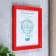 Photo frame plastic L-5 15x21 cm red (plastic screen)