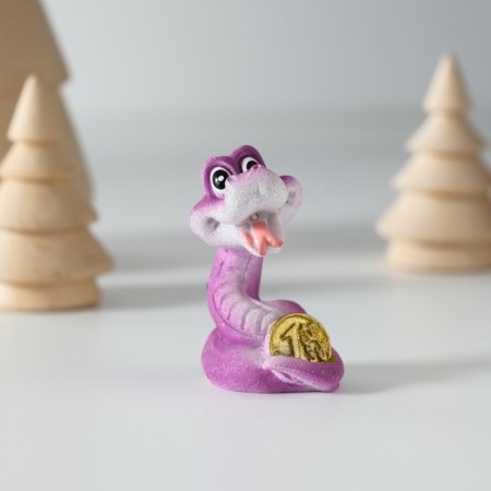 Polystone souvenir "Snake with a coin" mix 2.5x2.5x4 cm-5