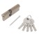 The cylinder mechanism standard Max, 90 mm (35x55), 5 keys, type key/key, matte nickel