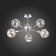 Ceiling EVOLUCE lamp. Sle155102-06. Gentore. 6x60 watts, E14, 65x65x35.5 cm, chromium color