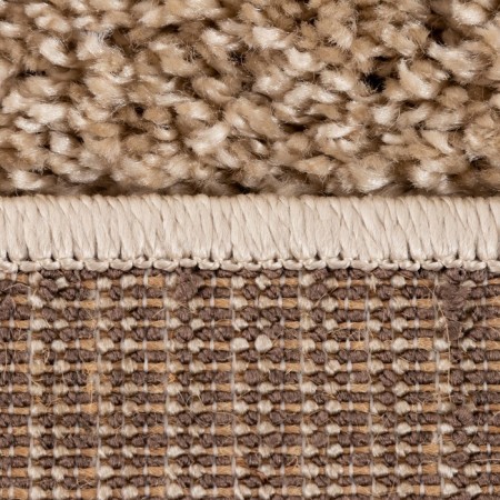 Frieze carpet "Sheggy", light-coffee color, oval 200x300 cm-2