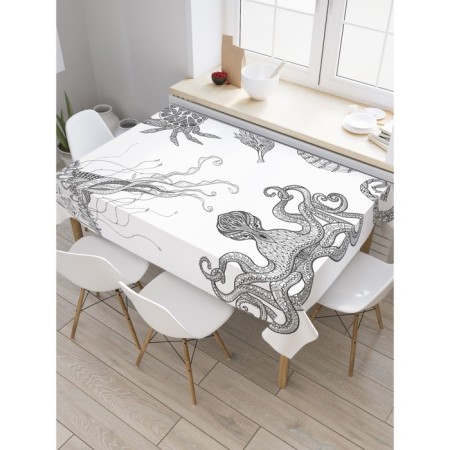 The tablecloth “Fantasy Ocean”, rectangular, Saten, size 145x180 cm