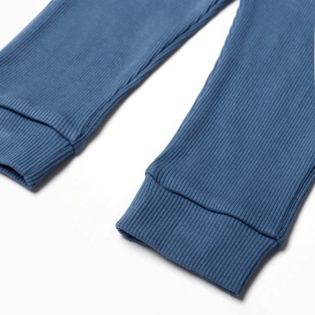 Kit for children (longshit, pants), dark blue color, height 86 cm-5