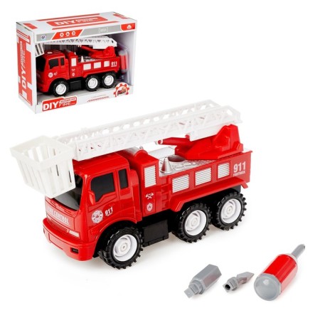 The designer of the screw "Fire machine", 20 parts, with a screwdriver and nozzles