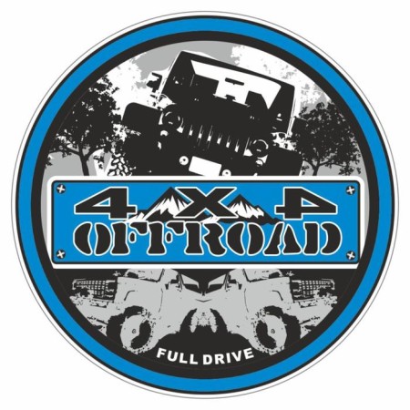 Circle sticker "Off Road 4 x 4", mix, d = 10 cm-6