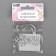 Decorative fastener, d = 2.4/3.1 cm, silver color