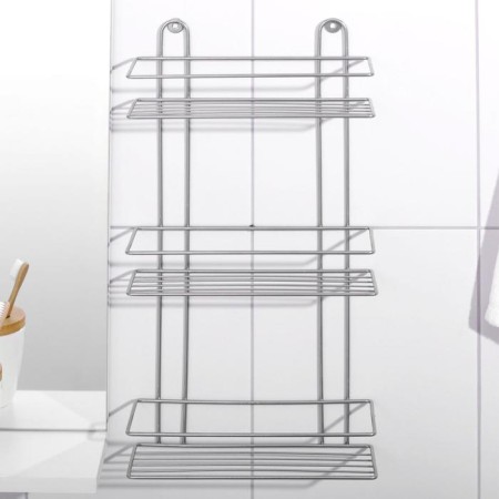 Rectangular shelf 3-tier, 26.5 × 10.5 × 50 cm, chromium color-1