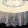 Towa tablecloth "openwork" Bloom, circle 160 cm, sipia color
