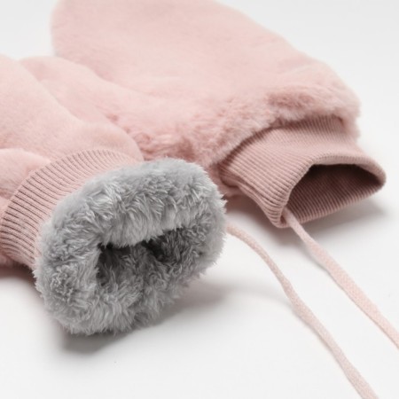 Mittens for claim. Minaku Minaku fluffy 25 cm pink-2