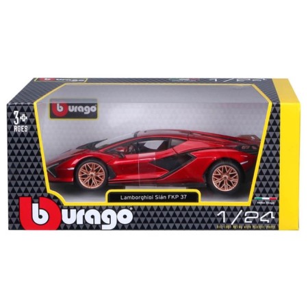 BBURAGO LAMBORGHINI SIAN FKP 37, Die-Cast, 1:24, opening doors, red red-10