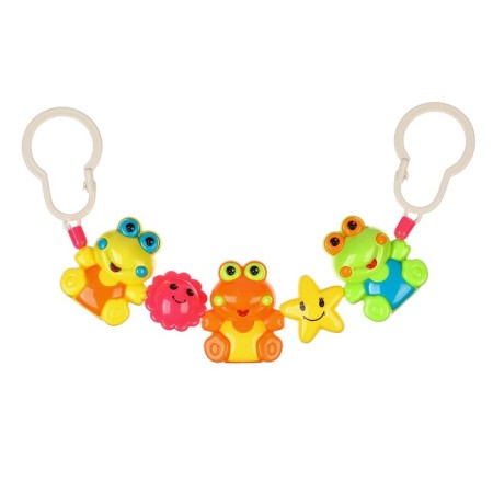 Stretching on the stroller/crib "frogs", 3 toys, color mix, crush me-1