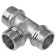 Aqualink tee, 1/2 ", outer thread, nickel -plated brass