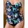 Female bathing suit, size 54, black color, green