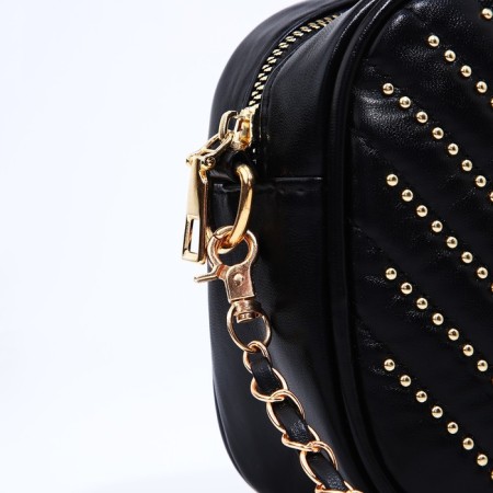 Bag Cross-Bodi with a zipper, black color-4