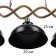 Chandelier "Workshop" 3he27 40V black 120x30x35cm