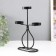 Summary metal for 3 candles "bottle" d = 4 cm black 15.5x6x21 cm